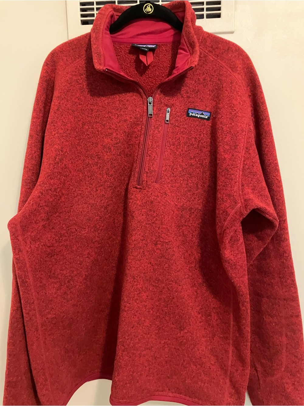 Patagonia Men’s Red Zip-Up Fleece Pullover